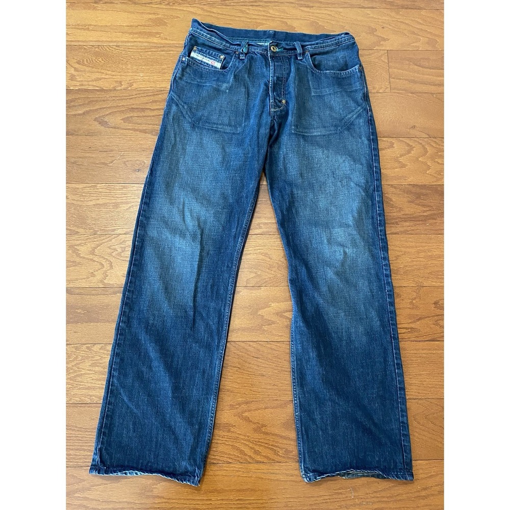 Vintage Diesel Jeans Made In Italy Men Size 36 Button Fly y2k‎ Blue (34x33)
